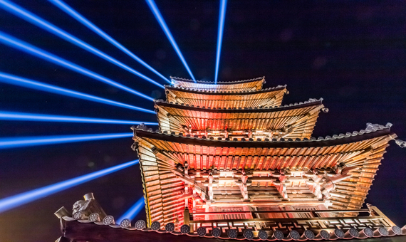 拈花灣「禪行」夜間燈光秀