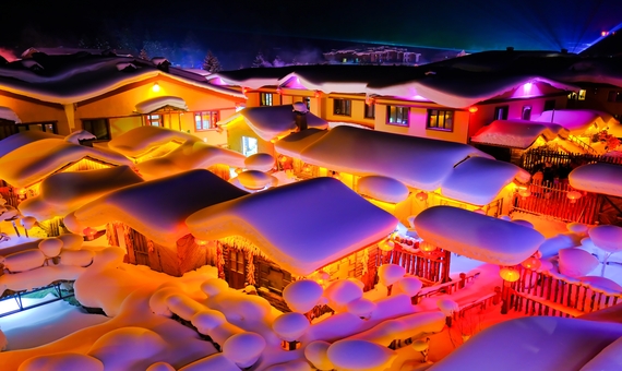 雪鄉夜景